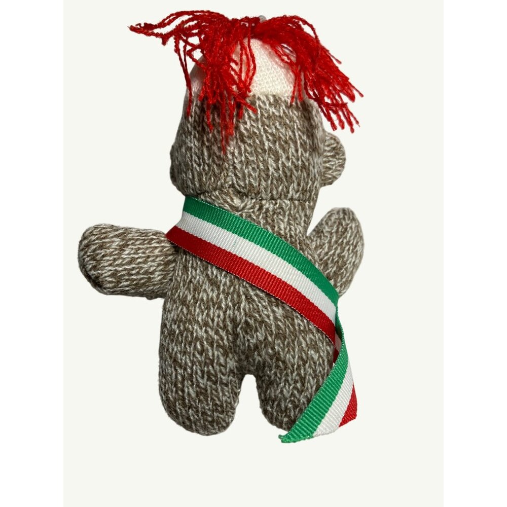 Mini Sock Monkey With Ribbon Keychain - Picture 3 of 8